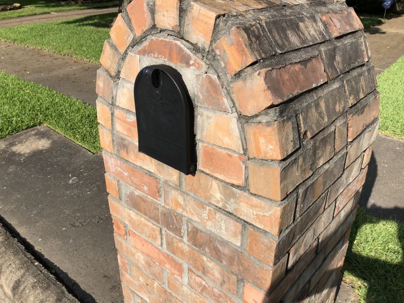 Completed Brick Mailboxes
